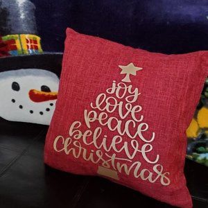 Joy Love Peace Believe Christmas Pillow Case